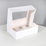 NNEDSZ Cupcake Box 6 Holes Window Cake Party Favour 100 Boxes