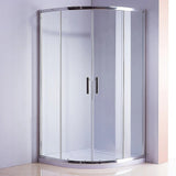 NNEDSZ 100x100cm Rounded Curved Shower Base in Black