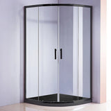 NNEDSZ 100x100cm Rounded Curved Shower Base in Black