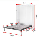 Queen Wall Bed in White – Space Saving Murphy Bed Kit with Silver Door Handle
