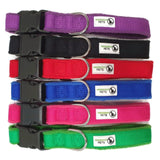 NNEDSZ 100% Pure Bamboo Fibre w/Fleece Lining Dog Collar Plastic Buckle - Moondidley Pets Large Black