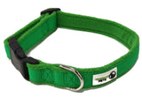 NNEDSZ 100% Pure Bamboo Fibre w/Fleece Lining Dog Collar Plastic Buckle - Moondidley Pets Large Green