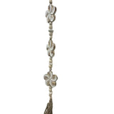 NNEDSZ White Flowers W Beads + Tassel Mobile 90cm