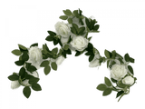 NNEDSZ Flowering White Artificial Rose Garland 190cm