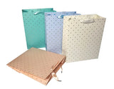 bulk 24 Medium Foil Dot Gift Bag