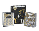 bulk 24 Medium Golden Glam Gift Bag