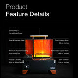 NNEDSZ AS350 Portable Wood Pellet Grill - Cyder Black