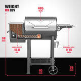 NNEDSZ AS500N-2 WOOD PELLET GRILL SILVER