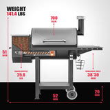 NNEDSZ AS660N-2 WOOD PELLET GRILL SILVER