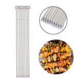NNEDSZ METAL SKEWERS FOR GRILLING KABOB STICKS 43.1CM*10PCS