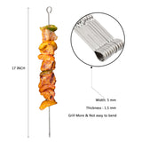 NNEDSZ METAL SKEWERS FOR GRILLING KABOB STICKS 43.1CM*10PCS