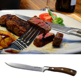 NNEDSZ STEAK KNIFE SET OF 4, PAKKAWOOD HANDLE