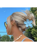 NNEDSZ Claw Clip - Flower - Light Blue