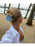 NNEDSZ Claw Clip - Flower - Light Blue