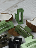 NNEDSZ Claw Clip - Medium Elongated Rectangle - Khaki