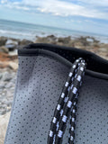 NNEDSZ Neoprene Bag - Vegan Tote - 2 Piece Set - Charcoal