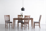 NNEDSZ ALLEGRO Dining Table + 6x ASBEL Dining Chair - 7 Piece Dining Set - Cocoa