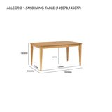 NNEDSZ Allergo Dining Table 150cm Timber Dining Table - Natural