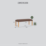 NNEDSZ ALLEGRO Dining Table + 4x MESI Dining Chair + MESI Bench - 6 Piece Dining Set - Natural