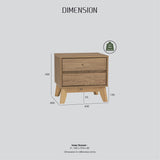 NNEDSZ Hirado Bedside Table - Natural