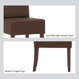 NNEDSZ Dining Chair x2 - Natural Colour Legs Blue Colour Challis Fabric Upholstery