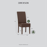 NNEDSZ Dining Chair x2 - Natural Colour Legs Blue Colour Challis Fabric Upholstery