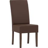 NNEDSZ Dining Chair x2  - Cocoa Legs Mocha Colour Vinyl Upholstery
