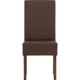 NNEDSZ Dining Chair x2  - Cocoa Legs Mocha Colour Vinyl Upholstery