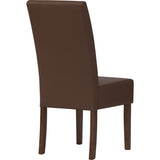 NNEDSZ Dining Chair x2  - Cocoa Legs Mocha Colour Vinyl Upholstery