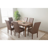 NNEDSZ Dining Chair x2  - Cocoa Legs Mocha Colour Vinyl Upholstery