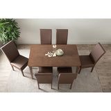 NNEDSZ Dining Chair x2  - Cocoa Legs Mocha Colour Vinyl Upholstery