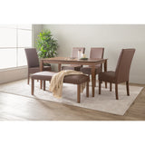 NNEDSZ Dining Chair x2  - Cocoa Legs Mocha Colour Vinyl Upholstery