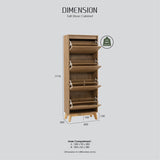 NNEDSZ Hirado Tall Shoe Cabinet - Natural