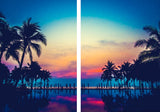 NNEDSZ Sea View 3D Printing Blockout Curtains 2x131x160cm PINCH PLEAT Fabric Seascape