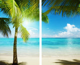 NNEDSZ Sea View 3D Printing Blockout Curtains 260x213cm PINCH PLEAT Fabric Seascape