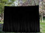 NNEDSZ Large Thick Velvet Blockout Curtains 600x 270cm PINCH PLEAT 2 panel+Hooks Black