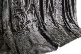NNEDSZ Large Thick Velvet Curtains Stunning Flocking 580x270cm+Hook Pinch Pleat Silver Grey