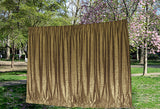 NNEDSZ Large Thick Velvet Curtain Stunning Flocking 560x230cm+30Hooks Gold