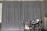 NNEDSZ Large Thick Velvet Blockout Curtains 550x 230cm PINCH PLEAT 2 panel+Hooks Grey