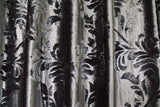 NNEDSZ Large Thick Velvet Curtains Stunning Flocking 580x270cm+Hook Pinch Pleat Silver Grey