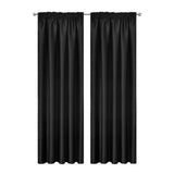 NNEDSZ Blockout Curtains 2pcs 137x160cm PINCH PLEAT Blackout High Level Fabric Black