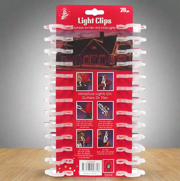 NNEDSZ Light Clips for Fairy/Icicle Lights – 26 Pack
