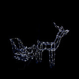 NNEDSZ Solar LED Sleigh with Reindeer - 80 cm