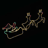 NNEDSZ LED Ropelight Double Reindeer Sleigh Twinkle Lights