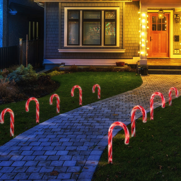 NNEDSZ LED Candy Canes Path Lights 20pk