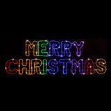 NNEDSZ LED Merry Christmas Banner Ropelight Rainbow 270cm