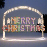 NNEDSZ LED Merry Christmas Banner Ropelight Rainbow 270cm