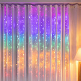 NNEDSZ LED Curtain Lights Rainbow Color available in 2 sizes - 3.6 meter
