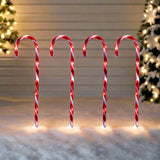 NNEDSZ LED Timer Candy Cane Stakes Battery Operated 4pk 58cm