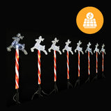 NNEDSZ Solar LED Path Lights Reindeer – 8 Pack Cool White